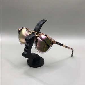 Carfia CA5395 C04 Polarized Tortoise Pink Mirror Round Sunglasses Polarized
